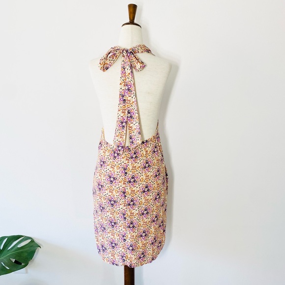 Free People floral Isla halter open back mini dress size small - Picture 8 of 16